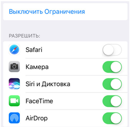 Ограничения на айфоне. Как отключить ограничение. Как снять ограничения с сафари на айфоне. Выключить сафари на айфоне. Как выключить ограничения в FACETIME.